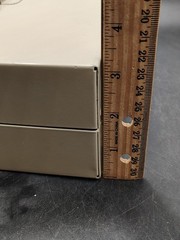 VTG MMF Industries Wheeling IL Heavy Duty Metal Cash Box Sand Combo Lock READ