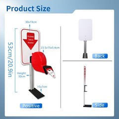 Take-A-Number System Ticket Dispenser with Counter Stand and 1 Roll Queue Tap…