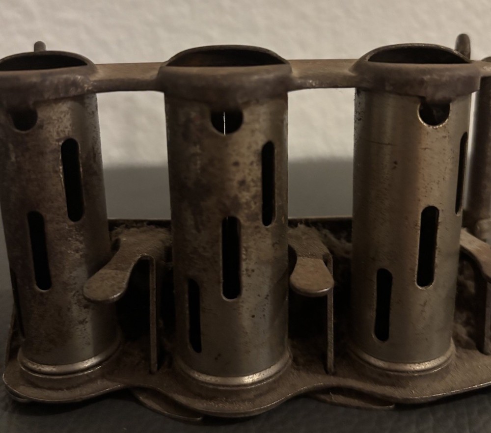 Metal Coin Sorter Holder Rack with 3 Coin Tubes Vintage Change Organizer