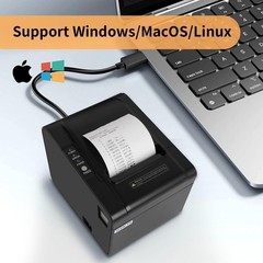 High Speed 250mm sec POS Receipt Printer with USB Serial Ethernet Connectivity