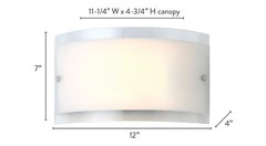 CANARM IWL228B01CH Jasper Walls Sconse , White