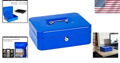 Versatile Money Saving Box with Key Lock, Removable Tray, and Stylish Design