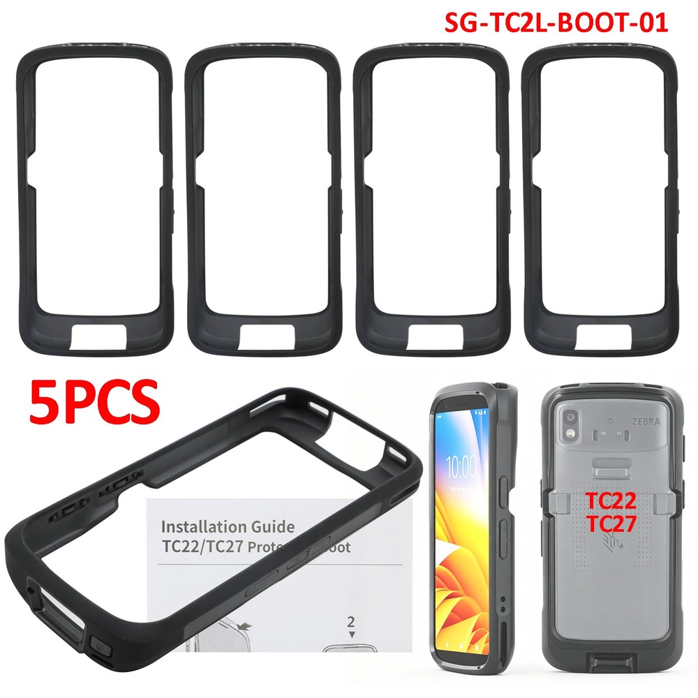 5PCS for Zebra TC22 TC27 Scanners Protective Case Rugged Boot SG-TC2L-BOOT-01