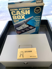 MMF 221-6180-01 Steel Low Profile Cash Box with Security Lock 2 Keys Included
