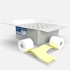 Alliance 2 Ply Carbonless Receipt Rolls 3″ x 95′ 2-Ply White/Canary – 50 Rolls