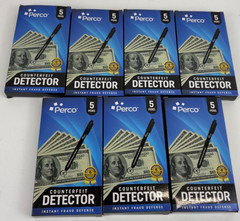 Counterfeit Money Detector Pen Marker Round Tip-Bundle of 7-35 Total