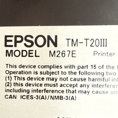 Epson TM-T20III POS Receipt Printer Thermal Network USB Retail Sales Restaurant