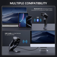 TMSL-56CR Bluetooth Barcode Scanner with USB Cradle & Data Parsing License