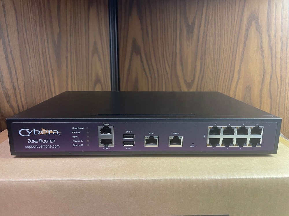 VERIFONE POS CYBERA ZONE SCA-315 DUAL WAN 8 PORT GIGABIT ROUTER P039-09-001-NAA 