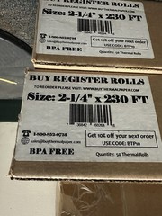 2 1/4″ x 230′ BPA Free Thermal Paper Receipt Rolls – 50 Rolls/Pack