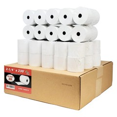 2 1/4 x 230ft Thermal Paper 50 Rolls BPA Free Cash Register Tape 1-Ply 48 GSM