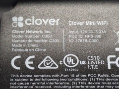 Clover Mini Wi-Fi C300 POS System w/ Triangle Hub and Power Cord