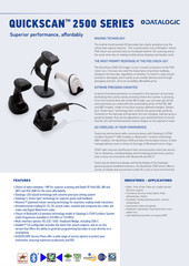 Datalogic QuickScan QBT2500-BK-BTK1 Wireless 1D 2D Barcode Scanner w/ Cradle USB