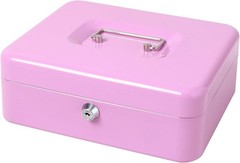 Cash Box with Tray – Light Purple Money Box with Key Lock, Money Saving Box L…