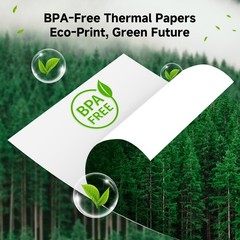Thermal Printer Paper, 200 Sheets US Letter 8.5 x 11 Inch, BPA Free Inkless T…