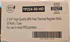 2-1/4″ x 50′ Thermal Receipt Paper Rolls BPA Free 50-Pack POS Register Printer