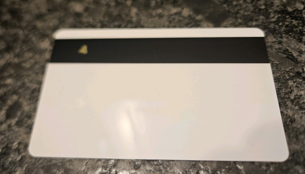 Blank credit card 100 pack 30 Mil 60/40 Comp. PVC Embedded Strip Packs of 10