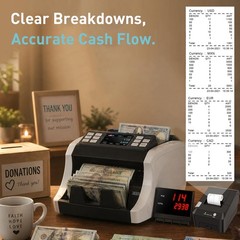 NUCOUN VC-1 Commercial Mixed Value Bill Cash Counter Machine