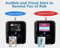 Counterfeit Money Detector – Automatic Bill Scanner with UV, MG, IR, Paper Qu…