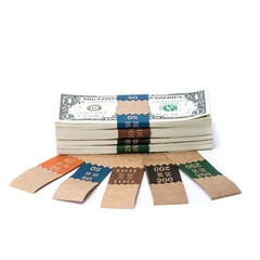 Natural Saw-Tooth Color-Coded Low Dollar Currency Band Set (1,000)