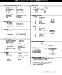 Logic Controls TD3000UP-BK Customer Pole Display
