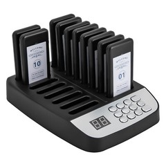 Restaurant Wireless Guest Paging System 10Beepers Queuing Calling Pagers w/Light