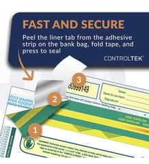 ControlTek SafeLok 9″ x 12″, White, 100 Bags, Tamper-Evident Bags – NEW