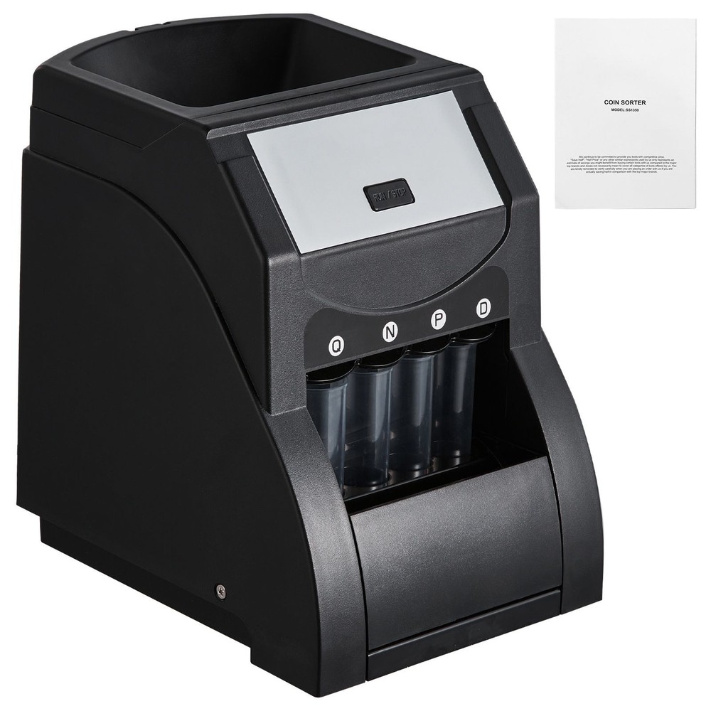 High-Speed Coin Sorter for USD Coins with 200-Coin Capacity