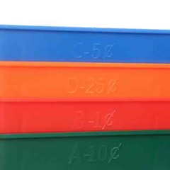 COIN SORTING TRAYS 4 TRAYS AND 40 COIN WRAPPERS INCLUDED POUR & SHAKE, NEW