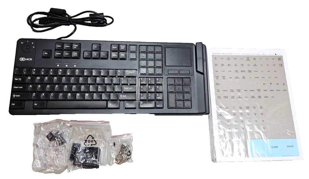 New NCR RealPOS Full Size USB Keyboard, GlidePad, No MSR, Keylock 6932-5212-9090