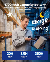 Wireless Android Barcode Scanner: Handheld 1D/2D/QR Code Scanner Mobile Computer