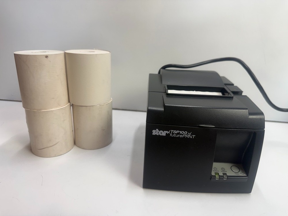 Star Micronics tsp100 future print POS Thermal Receipt Printer and 4 Rolls Pape