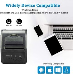 Bluetooth Receipt Printer, 58mm Mini Thermal POS Printer Portable Personal Bi…