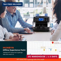 MUNBYN IMC01 Bank Grade Money Counter Machine Mixed Denomination, 2CIS/UV/IR/MG/