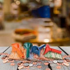 4Pc Coin Counters & Coin Sorters Tubes Bundle of 4 Color-Coded Assorted Wrappers