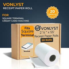 Vonlyst Receipt Paper Roll for Square Terminal Credit Card Machine (20 rolls)
