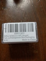 50 Pcs NFC Tags NTAG215 Blank NFC Cards Stickers, Rewritable Programmable NFC 21
