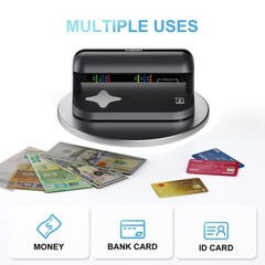 Counterfeit Bill Detector with UV LED Light & Card ID Detection – All Currencies