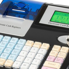 Cash Register Electronic POS System With Drawer 48 Keys LED Display For Retail