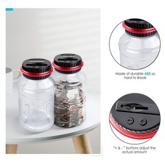 Large Piggy Bank for Adults Kids Digital Coin Counting Bank with 1.8L Capacit…