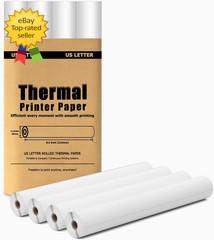 Thermal Paper Rolls 85 x 11 Inch for Portable Wireless Printer 4 Pack Letter