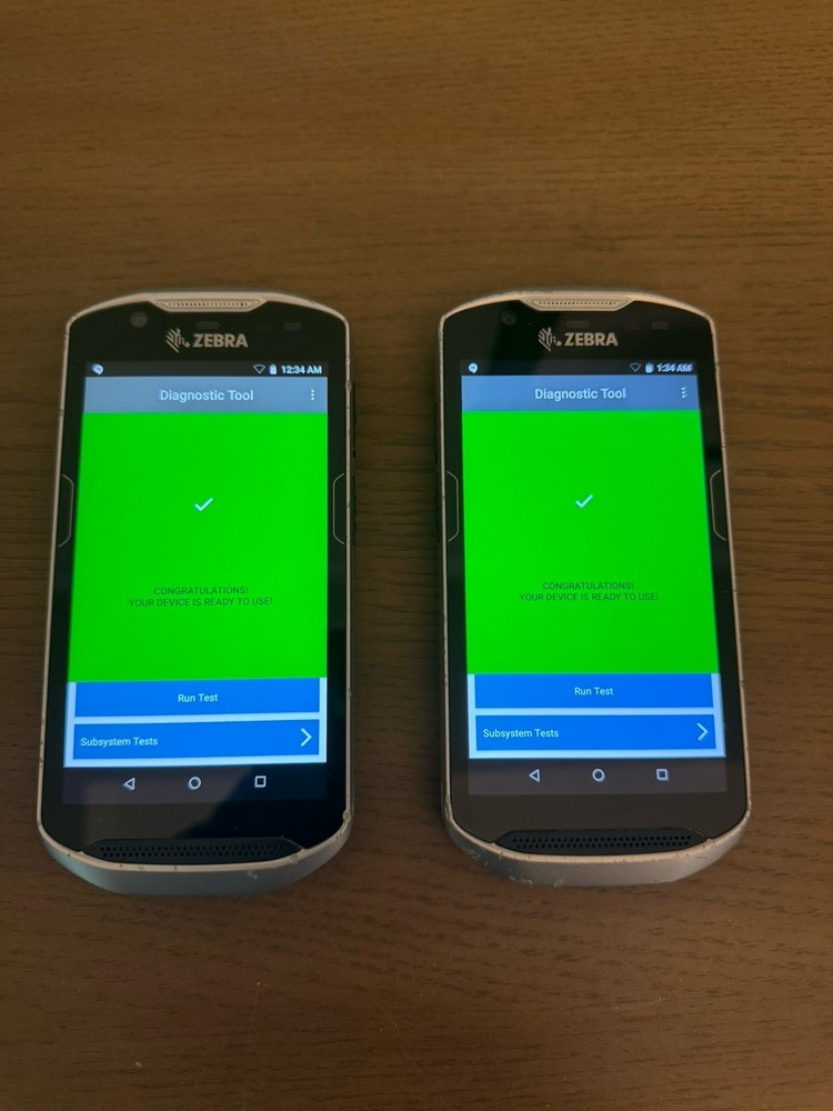 Pair of Zebra TC520K TC52 Scanners | NEW Chargers and Cases | Seller Refurbished