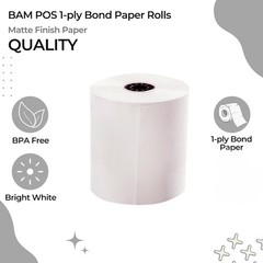 3″ x 150′ 1ply Bond Receipt Paper Rolls for Kitchen Impact Printers Star SP70…