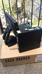 15″ Touchscreen All In One POS System Restaurant Point Of Sale 2 Printers