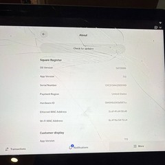 Square Square Register POS Touchscreen Terminal – Cracked Screen