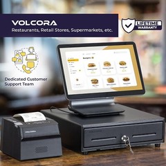Electronic Cash Register Drawer – 13″ – 4 Bill 5 Coin Tray – RJ11/RJ12 – Black