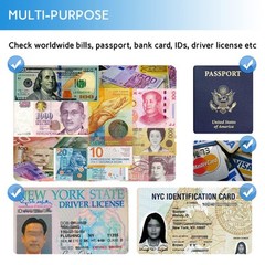 Detector De Billetes Falso Con Luz Uv Led Portatil 20000 Horas Bateria