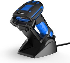 Alacrity Wireless Charging Barcode Scanner 1D 2D Blue