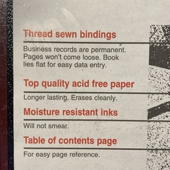 Boorum & Pease 25 Series Columnar Book, 24 Column 150 Page – 25-150-24 (NEW NOS)