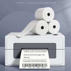 Efficient 10 Pack Thermal Receipt Paper – 3-1/8″ x 119′ w/ End-of-Warning Signal